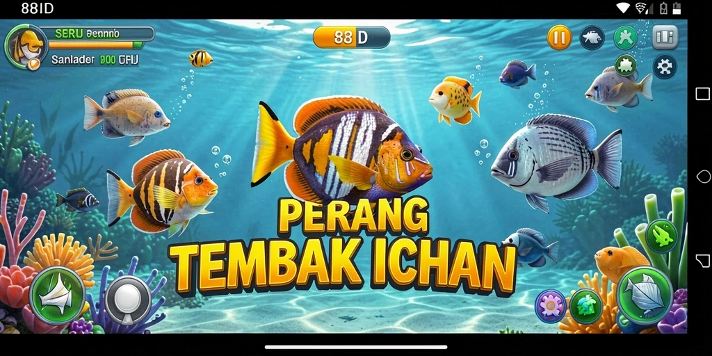 Screenshot utama 88ID menampilkan aksi seru Tembak Ikan.