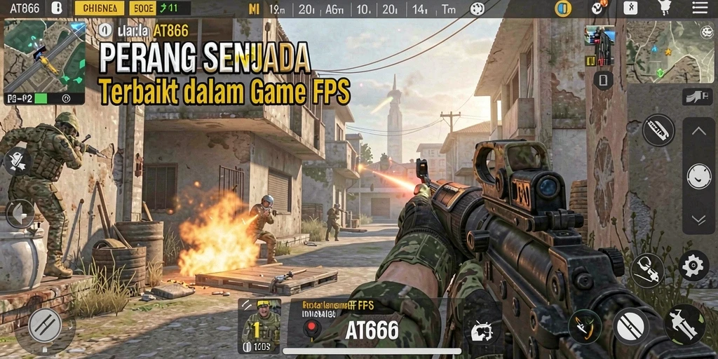 Tampilan gameplay seru di <strong>AT866</strong> menunjukkan pertempuran intens.