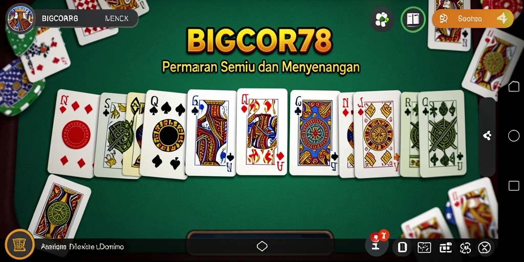 Tampilan gameplay seru dari permainan Domino BIGCOR78.