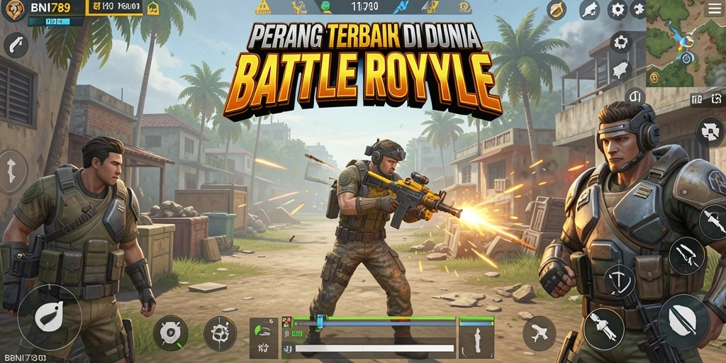 Gameplay seru dan mendebarkan dalam BNI789 Battle Royale.