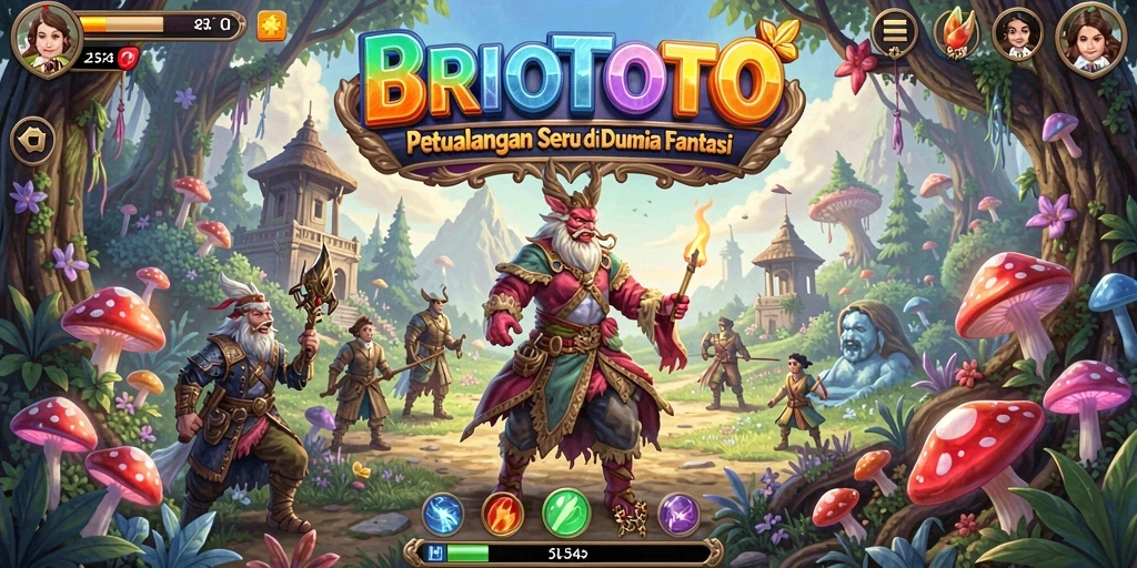Tampilan seru gameplay BRIOTOTO di dunia petualangan.