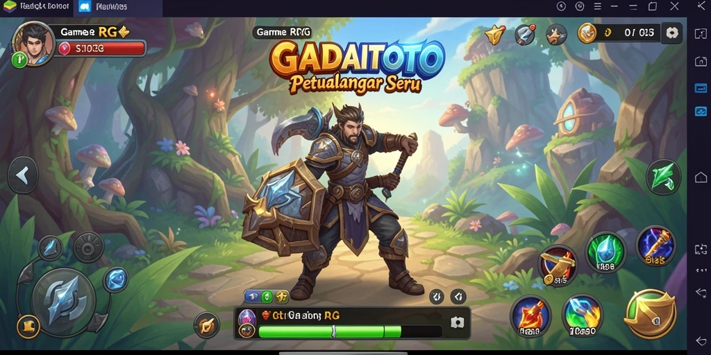 Tangkapan layar gameplay GADAITOTO yang menampilkan pertarungan seru dan karakter.