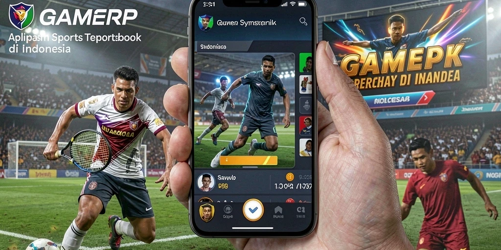 Screenshot utama GAMERP menunjukkan fitur taruhan olahraga yang menarik.