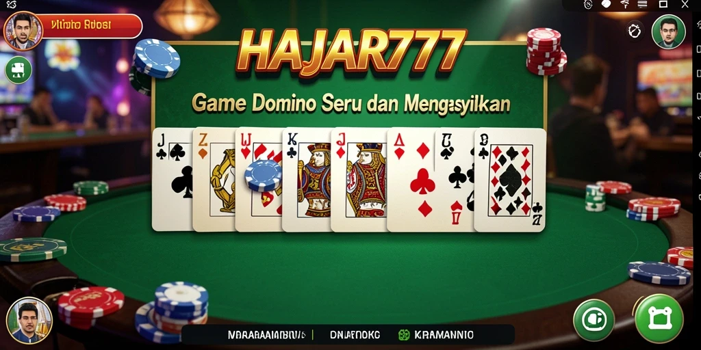Screenshot gameplay HAJAR777 menampilkan momen seru bermain Domino.