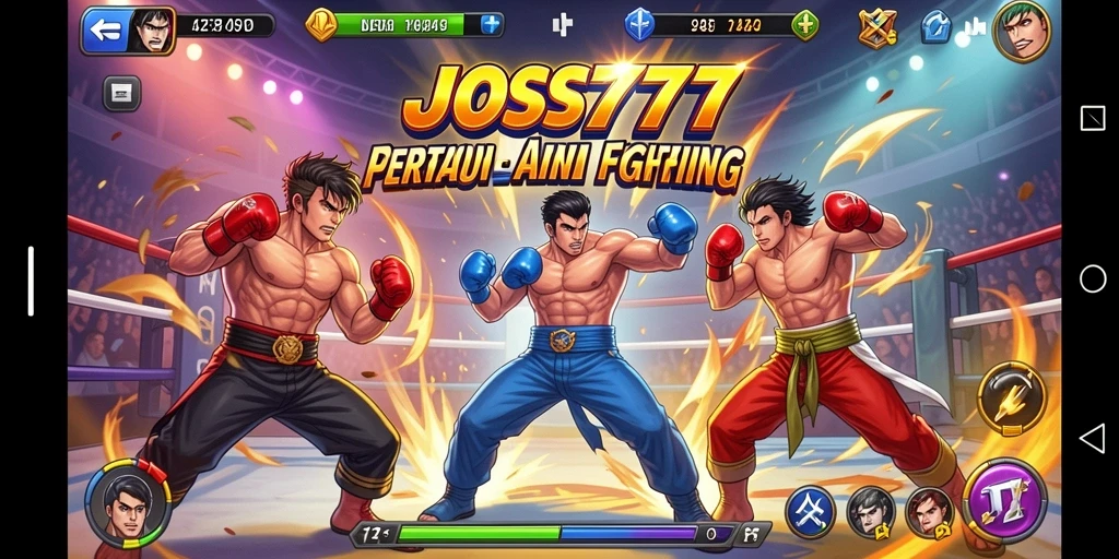 Gameplay mendebarkan dalam pertarungan arena Fighting.