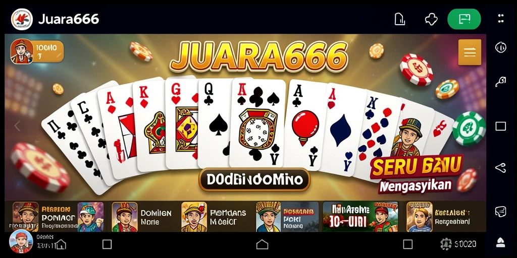 Screenshot gameplay JUARA666 menunjukkan keseruan bermain Domino.