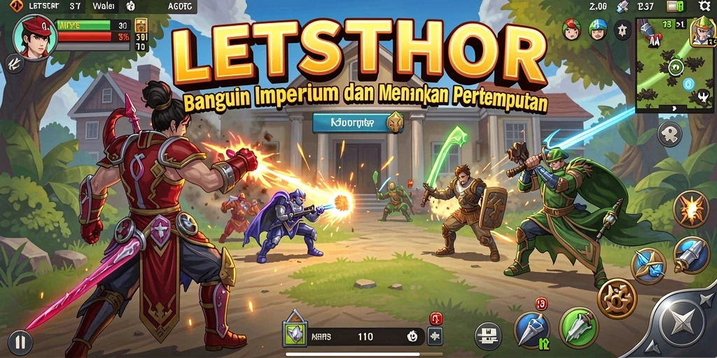 Tampilan menakjubkan dari gameplay <strong>LETSTHOR</strong> dengan strategi mendalam.