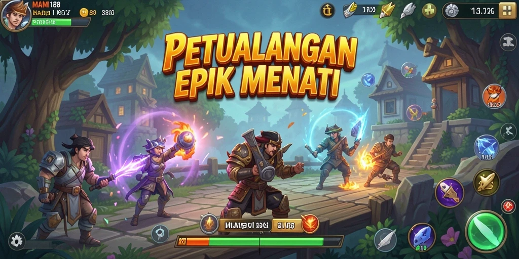Screenshot utama MAMI188 menampilkan aksi seru dalam gameplay petualangan.