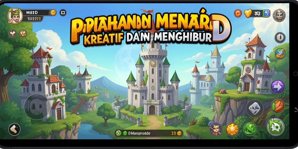 Tampilan gameplay <strong>MEME4D</strong> yang mengasyikkan dalam mode Tower Defense.