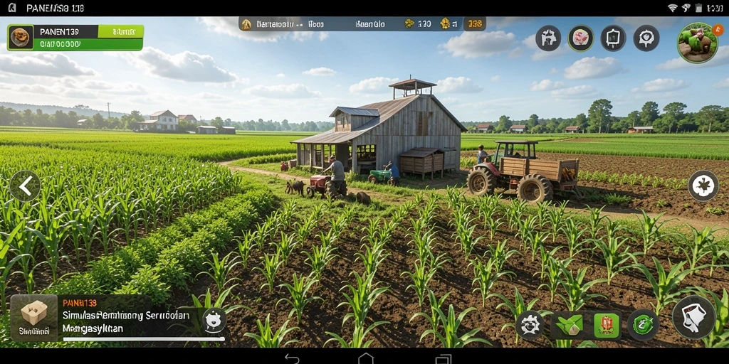 Tangkapan layar utama PANEN138 dengan gameplay pertanian yang menarik.