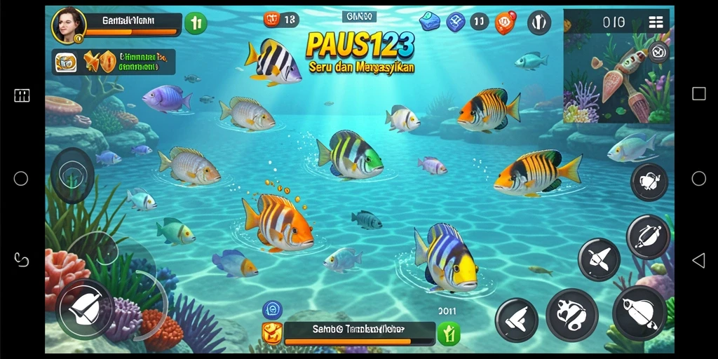 Gameplay PAUS123 yang menarik dengan banyak ikan untuk ditembak.