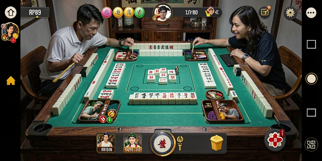 Tampilan menarik dari gameplay Mahjong di RR89.