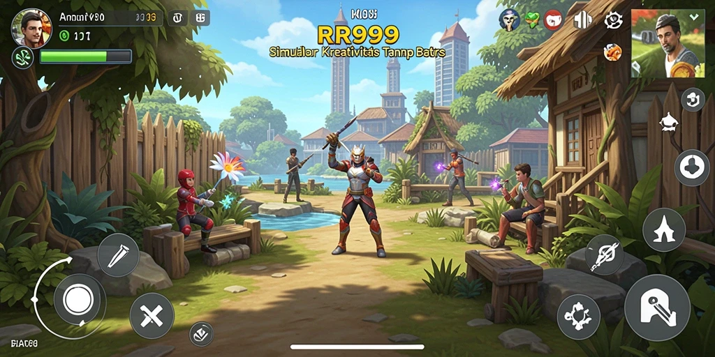 Tangkapan layar gameplay RR999 menunjukkan aktivitas seru dalam simulasi.