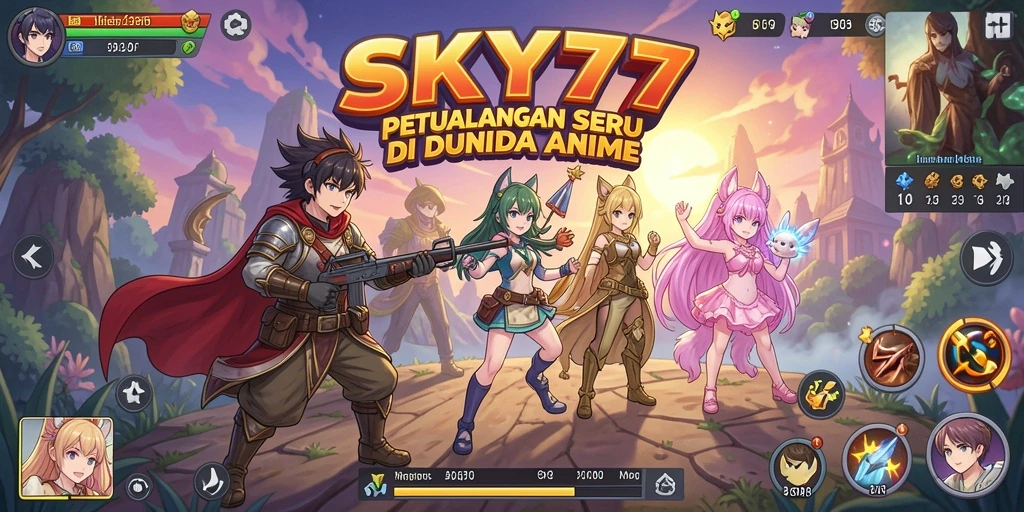Tampilan menakjubkan dari karakter dan dunia dalam SKY77.