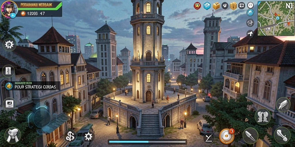 Tampilan gameplay menarik dari W67 dalam Tower Defense.