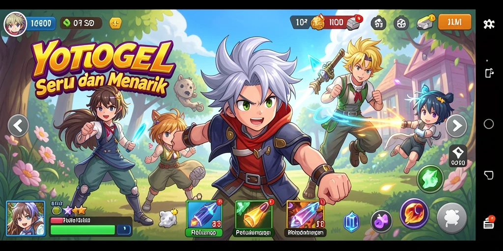 Screenshot gameplay YOTOGEL menampilkan karakter Anime yang menarik.